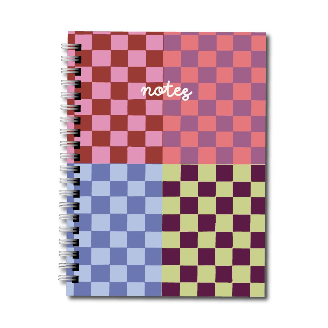 Checkered Lined Notebook